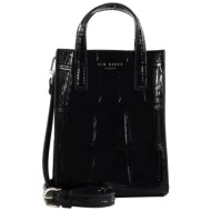 ted baker γυναικείo mini bag με κροκό σχέδιο `viienna` - 283928 μαύρο