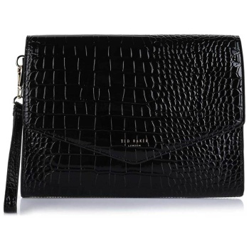 ted baker γυναικείo clutch με κροκό σχέδιο `wesslie` 