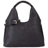 valentino γυναικεία τσάντα shopper με ανάγλυφο λογότυπο `samba re` - 73lvbs8zg02/sam μαύρο
