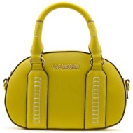 love moschino γυναικεία τσάντα χειρός με μεταλλικό λογότυπο - jc4091pp1oli0 κίτρινο
