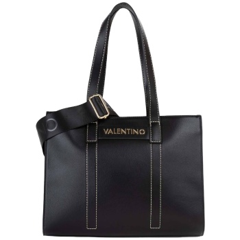 valentino γυναικεία τσάντα shopper με μεταλλικό λογότυπο