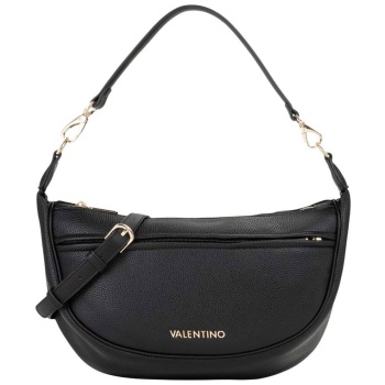 valentino γυναικεία τσάντα ώμου hobo με μεταλλικό λογότυπο