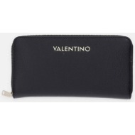 valentino γυναικείο πορτοφόλι με μεταλλικό λογότυπο - 73lvps9on155/do μαύρο