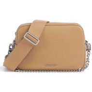michael kors γυναικεία δερμάτινη τσάντα crossbody `bryant medium` - 32s5sytc5l καμηλό