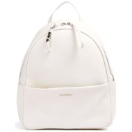 coccinelle γυναικεία δερμάτινη τσάντα backpack `nory` - e1u45-140201 λευκό