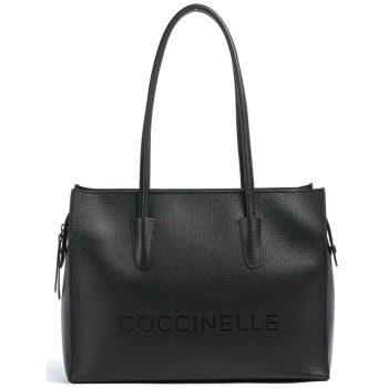coccinelle γυναικεία δερμάτινη τσάντα shopper `myrtha` 