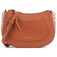 coccinelle γυναικεία δερμάτινη τσάντα ώμου `c-easy` - e5sha-550101 ταμπά