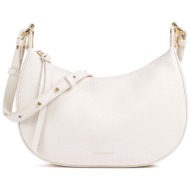coccinelle γυναικείο δερμάτινo crossbody `fujiko` - e5u8k-530101 λευκό