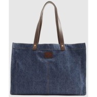 levi`s® γυναικεία denim τσάντα tote `heritage all day` - 005d70003 denim blue
