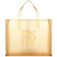 dkny γυναικεία τσάντα tote `hadlee` - r51avc80 κίτρινο