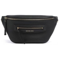 michael kors γυναικεία δερμάτινη τσάντα μέσης/crossbody `jet set travel medium` - 30s6gtvm2l μαύρο