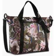 puma γυναικεία τσάντα shopper με floral print `active training essentials` - 092392 λαδί