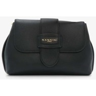 nannini γυναικεία δερμάτινη τσάντα χειρός/crossbody `keira medium` - 18678 μαύρο