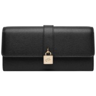 karl lagerfeld γυναικείο πορτοφόλι `autograph padlock large` - b1w32026 μαύρο