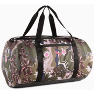 puma γυναικείο σακ-βουαγιάζ με floral print `active training essentials` - 092394 λαδί