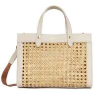lancaster γυναικεία τσάντα tote `cannage rotin small` - 480-114 μπεζ
