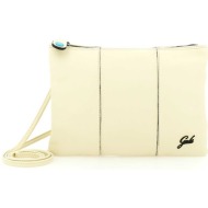 gabs γυναικεία δερμάτινη τσάντα crossbody μονόχρωμη με μεταλλικό λογότυπο `beyonce m` - g000040t2x24