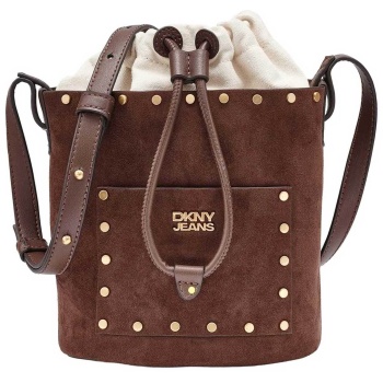 dkny γυναικεία τσάντα bucket `payton` - r62jmr48 καφέ