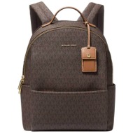 michael kors γυναικείο backpack με all-over monogram `sable` - 30t5g3xb2b καφέ