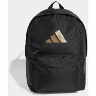 adidas unisex backpack `classic 3-bar logo` - is7048 μαύρο