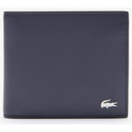 lacoste ανδρικό πορτοφόλι `fg billfold` - nh1112fg μπλε σκούρο