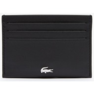 lacoste ανδρική θήκη καρτών με μεταλλικό λογότυπο - nh1346fg μαύρο