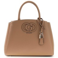 guess γυναικεία τσάντα χειρός `isola` - hwbg9905060 μπεζ