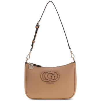 guess γυναικεία τσάντα ώμου `isola` - hwbg9905180 μπεζ