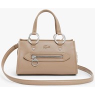 lacoste γυναικεία τσάντα χειρός με λογότυπο `celys small` - nf5230aq καμηλό