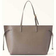 furla γυναικεία δερμάτινη τσάντα ώμου `ava tote l` - wb02059-bx4329 taupe