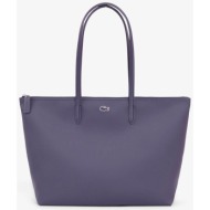 lacoste γυναικεία τσάντα tote πικέ με λογότυπο `concept l.12.12 large` - nf1888pk μοβ
