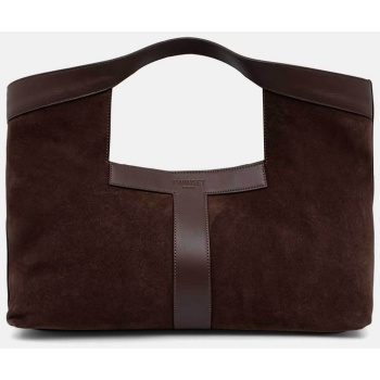 twinset γυναικεία τσάντα ώμου shopper suede - 262tb7141