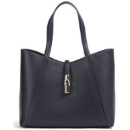 furla γυναικεία δερμάτινη τσάντα ώμου `goccia tote l` - wb01788-bx3353 μπλε σκούρο