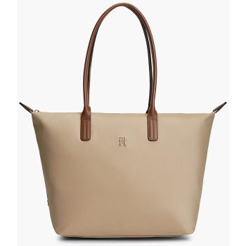 tommy hilfiger γυναικεία τσάντα tote με μεταλλικό monogram