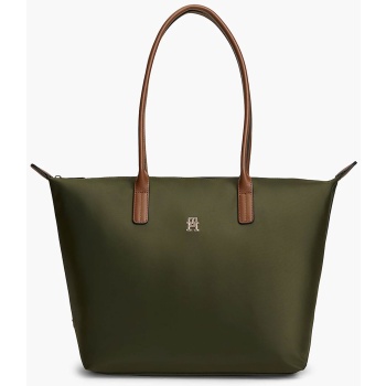 tommy hilfiger γυναικεία τσάντα tote με μεταλλικό monogram