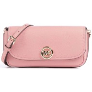michael kors γυναικεία δερμάτινη τσάντα crossbody `nolita small` - 32s6gy5c5l ροζ