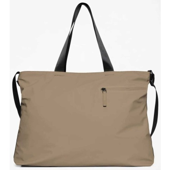 rains unisex τσάντα tote `dash messenger` - r143/a16430 μπεζ