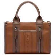 pepe jeans γυναικεία τσάντα χειρός/crossbody με λογότυπο `zadie maze` - pl0300219 ταμπά