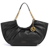 michael kors γυναικεία δερμάτινη τσάντα tote `indie small` - 30t6a50t5l μαύρο