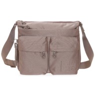 mandarina duck γυναικεία τσάντα crossbody πολυμορφική με πολλαπλές θήκες `md20` - p10qmtx6 καφέ ανοι