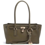michael kors γυναικεία δερμάτινη τσάντα ώμου `hamilton small` - 30f5gnxt0l χακί