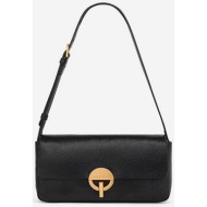 vanessa bruno γυναικεία τσάντα ώμου `moon baguette` - 6hvd06-v40003 μαύρο