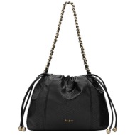 pepe jeans γυναικεία τσάντα hobo με λογότυπο `ivonne` - pl0300240 μαύρο