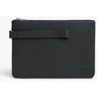 lacoste ανδρικός φάκελος πικέ με λογότυπο - nh5082hc μαύρο
