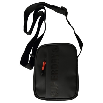 superdry tarp cross-body bag μαύρο