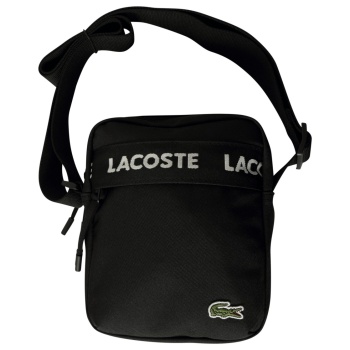 lacoste n37 crossbody μαύρο