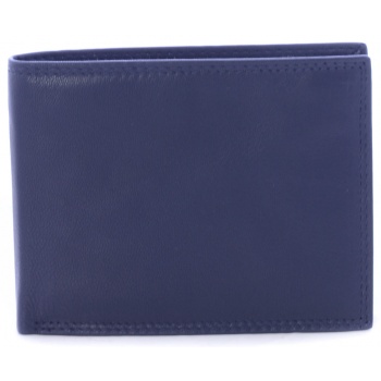 μπλε δερμάτινο πορτοφόλι
