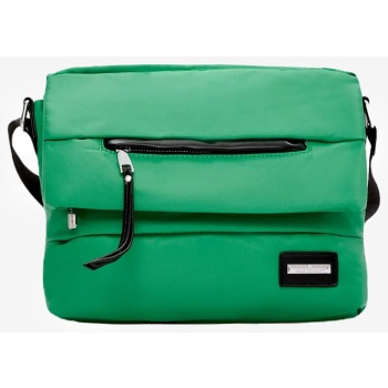 τσάντα χιαστί με αδιάβροχο ύφασμα 022446 πρασινο