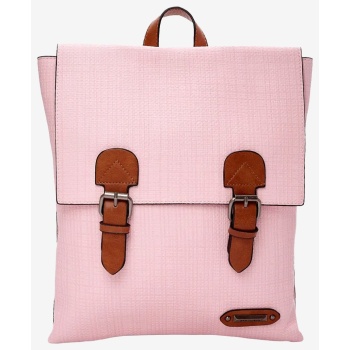 backpack μονόχρωμη 022438 ροζ