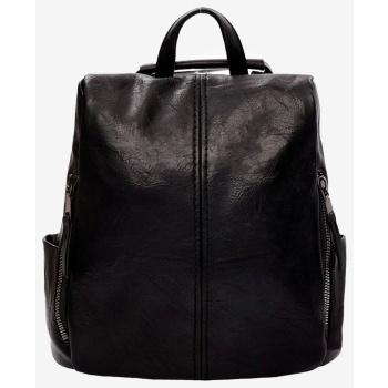 backpack μονόχρωμη 022440 μαυρο